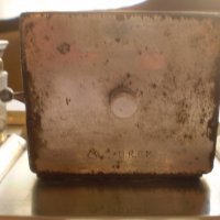 АНТИКВАРНА настолна мастилница GDR никелиран бронз кристал, снимка 4 - Антикварни и старинни предмети - 38693629