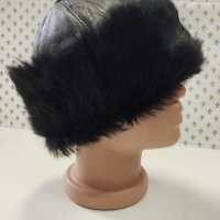 Дамска шапка естествена кожа ,черна -16, снимка 3 - Шапки - 30925202