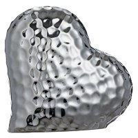 Керамично Сърце със сребърен релефен дизайн, снимка 2 - Статуетки - 39211352