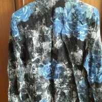 Дамска риза дълъг ръкав синьо и сиво, снимка 4 - Ризи - 30139161