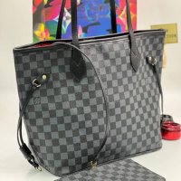 Черна чанта Louis Vuitton Neverfull/Sg77Z, снимка 1 - Чанти - 42813768