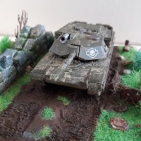 Диорама - Military diorama muddy road & tank D1 Scale 1/34-1/39, снимка 2 - Колекции - 31505972