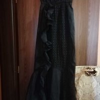 AMN madness national. Интересна дълга черна рокля, без презрамки #отговаря на размер S и M , снимка 9 - Рокли - 29571718