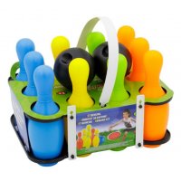 Детски комплект за боулинг с 10 кегли и 2 топки, снимка 2 - Детски топки - 30835446