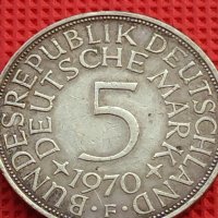 Сребърна монета 5 дойче марки 1970г. Германия за КОЛЕКЦИОНЕРИ 39640, снимка 4 - Нумизматика и бонистика - 42756074