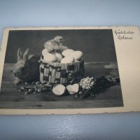Пет стари австрийски великденски пощенски картички 1935 - 1936г., снимка 3 - Филателия - 42797693