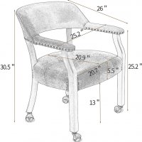 Висококачествен винтидж стол тип кресло SY-1533-DK, снимка 4 - Столове - 36808237