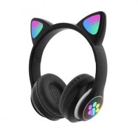 Bluetooth слушалки CAT, STN-28 - Котешки слушалки, Деца, MP3, LED, снимка 2 - Bluetooth слушалки - 42902065