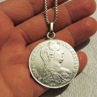Старинен сребърен талер 1780 Мария Терезия, Мария Тереза  - период Свещенна римска империя ( 1741 - , снимка 2 - Колиета, медальони, синджири - 35203527