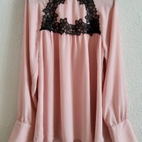 Розова риза с Черна дантела, снимка 9 - Ризи - 37769391