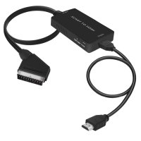 Scart към HDMI Премиум конвертор с HDMI кабел,Full HD 720P/1080P, HDTV Монитор/Проектор/Xbox/PS3, снимка 2 - Приемници и антени - 42790640