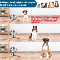 Повдигната купа за кучета Vexong, голям размер за кучета между 27 и 45 кг, 3-литрова, снимка 7 - За кучета - 44658823