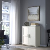 Красив шкаф в бял цвят, снимка 1 - Шкафове - 42067433