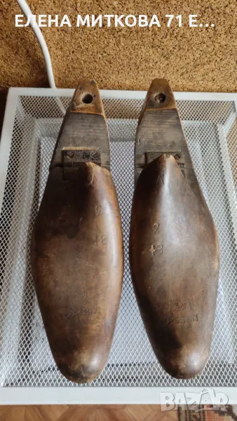 Стари масивни дървени калъпи за обувки 8 и 1/2, снимка 1