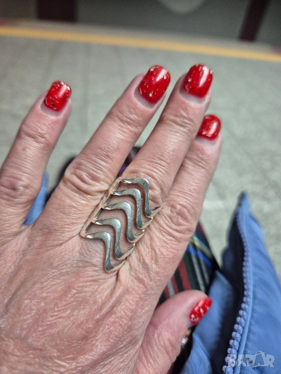 масивен сребърен пръстен, снимка 1