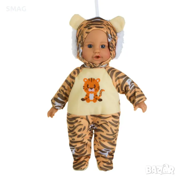 Кукла Бебе Облечено като Тигър 34 см S_1243888, снимка 1