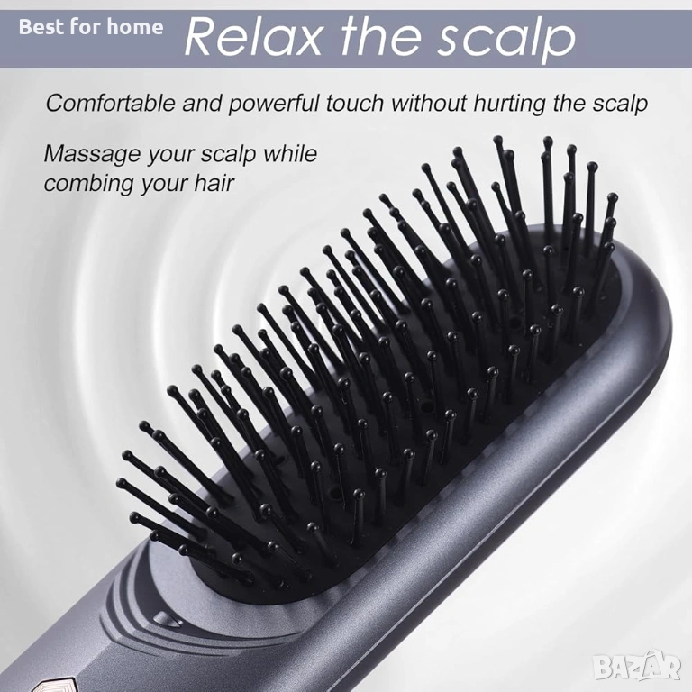Bestauty 2-в-1 Електрическа четка за коса: Йонизиращ гребен и Масажор за скалп, снимка 1