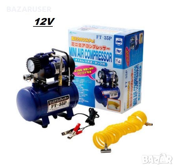 Нов Компресор за Въздух с Резервоар 2 л.  12V    -  120.20 лв., снимка 1