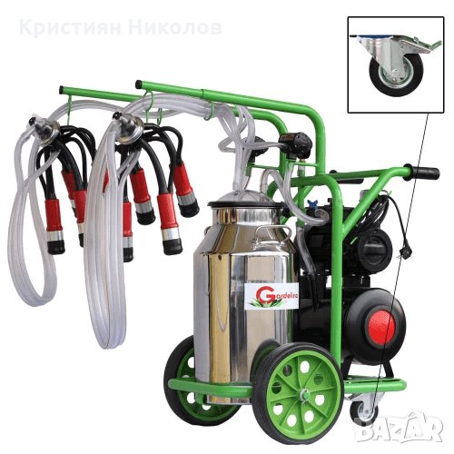 Агрегат за доене на крави Gardelina T240 IN PC с гюм 40L, снимка 1