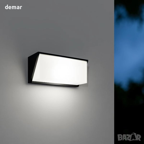 EBION E27 Max 20W LED стенна градинска лампа IP 44, тъмно сива, снимка 1