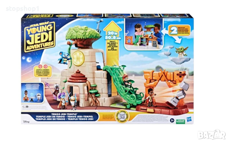 HASBRO STAR WARS Young Jedi Adventures Храмът на джедаите и 2 фигурки, снимка 1
