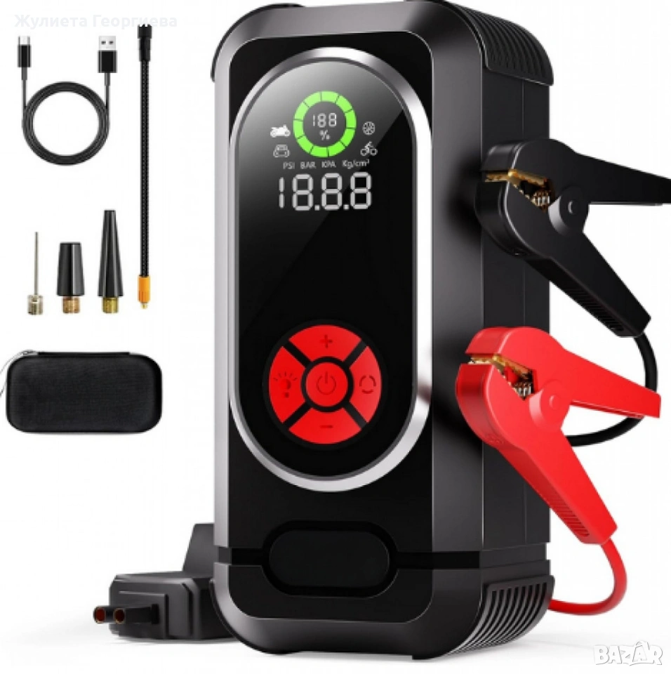 стартер за кола с въздушен компресор 4я1, снимка 1