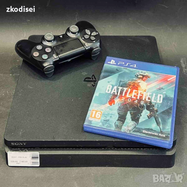 Конзола SONY - PS4 SLIM с 1бр. джойстик и 1бр. игра, снимка 1