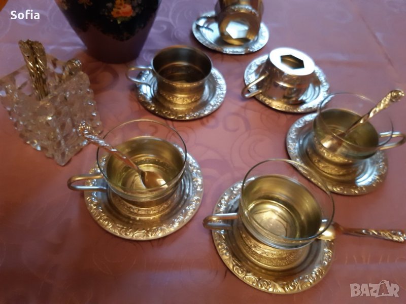 Колекция СССР/ Сервиз Мелхиор за кафе: Стакани,подстакани и чашки от 70-80те, снимка 1