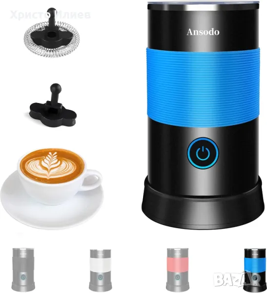 Електрически пенообразувател за мляко Уред за разпенване на мляко Кана за млечна пяна, снимка 1