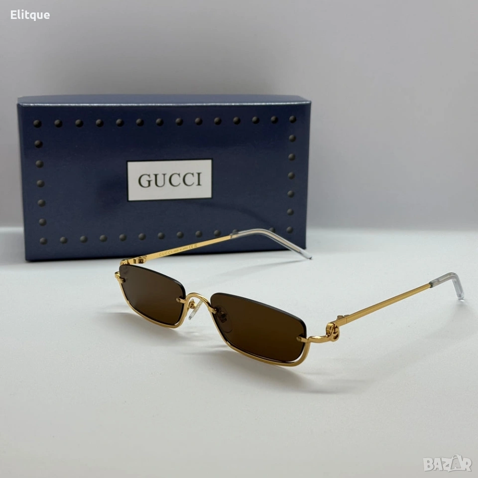 очила с черен обикновен калъф и ув защита Gucci, снимка 1