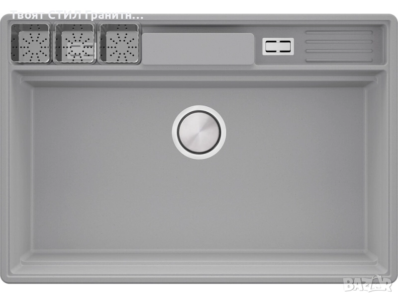 Сива кухненска гранитна мивка Ню Йорк 80 Multispace 780 x 530 мм -22% Ново, снимка 1