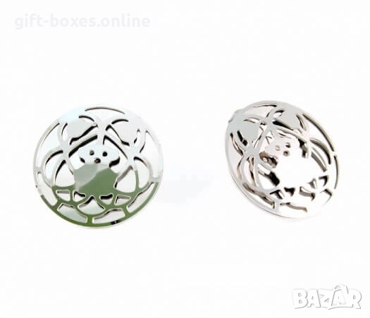 Нежни обеци от стомана "ПАНДА", снимка 1