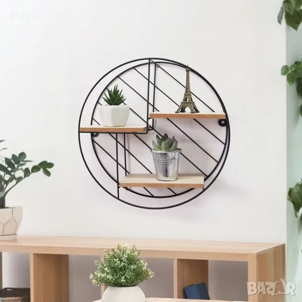 Кръгла стенна етажерка, снимка 1