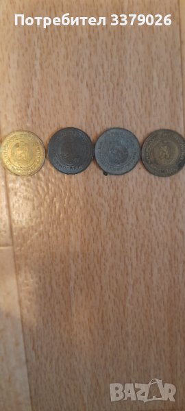 4 броя монети с номинал от 2 стотинки, от  1974, 1988, 1989 и 1990 години. , снимка 1
