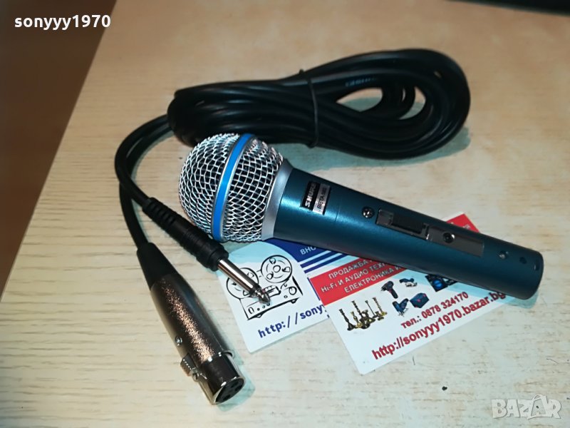 shure mic+shure кабел с жак и букса-внос швеицария, снимка 1
