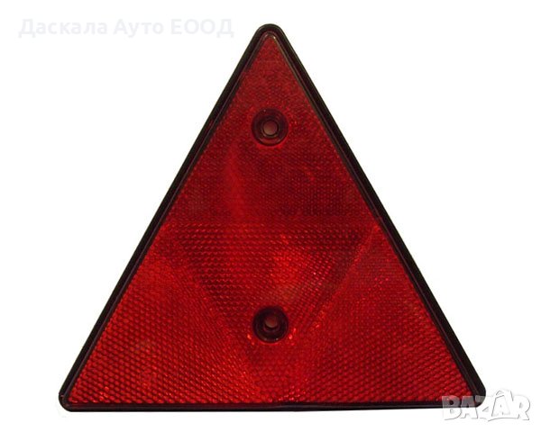 Светлоотразителен триъгълник за ремарке - ЧЕРВЕН, снимка 1