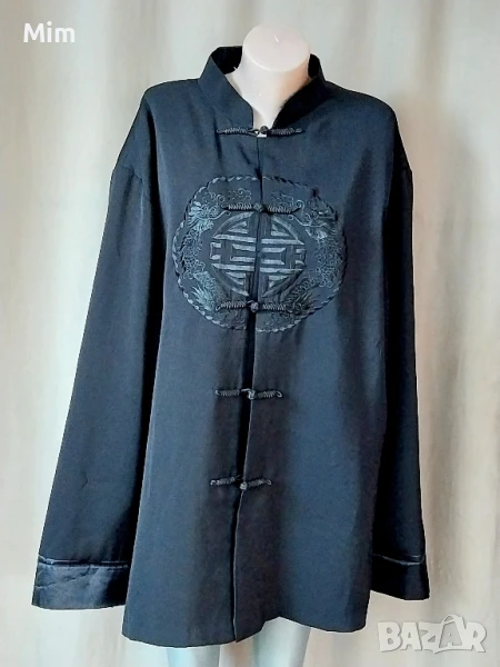 Silk 5XL Азиатско яке / риза / с бродиран дракон , снимка 1