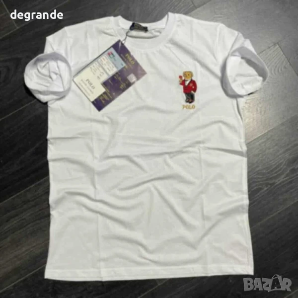 Бяла мъжка тениска Polo, снимка 1