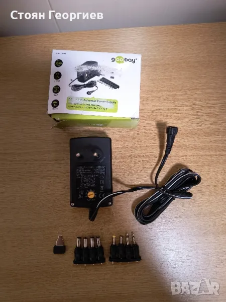 Goobay 53998 Универсално захранване 3 V - 12 V Max 27 W с адаптер 2 x Jack и 4 x DC , снимка 1