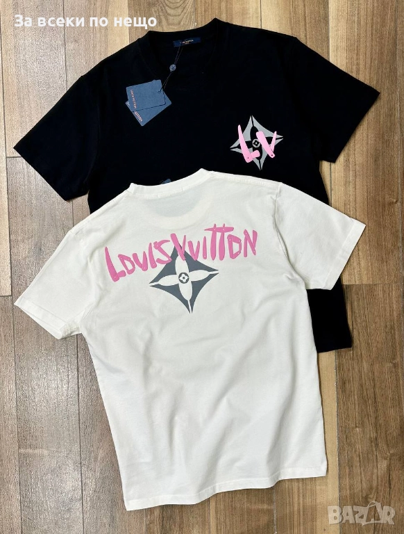Louis Vuitton Мъжка Памучна Тениска👕Мъжка Блуза С Къс Ръкав Луис Витон - 2 Цвята Код VL-172, снимка 1
