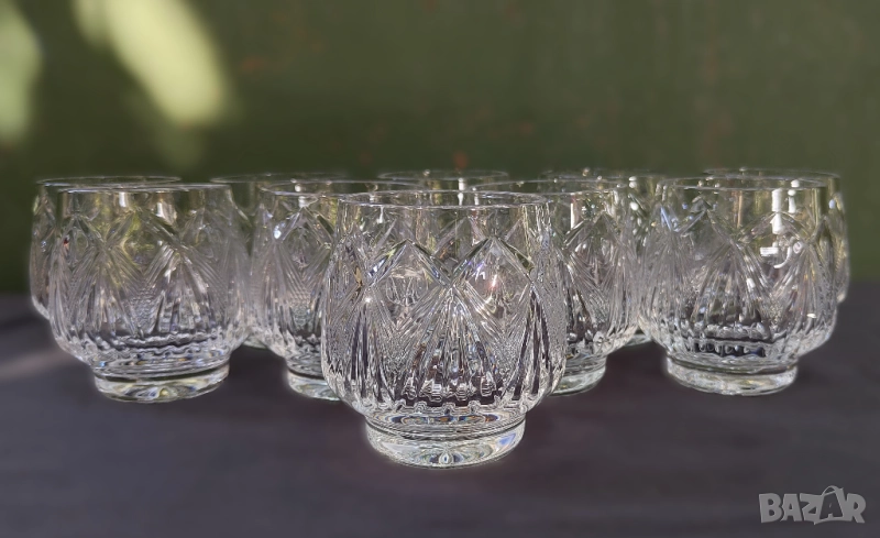 Ретро Кристални Чаши за Анасонови напитки сет 10 броя , снимка 1