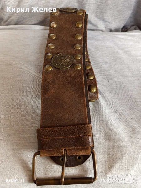 Дамски кожен колан с капси много красив стилен дизайн 16713, снимка 1