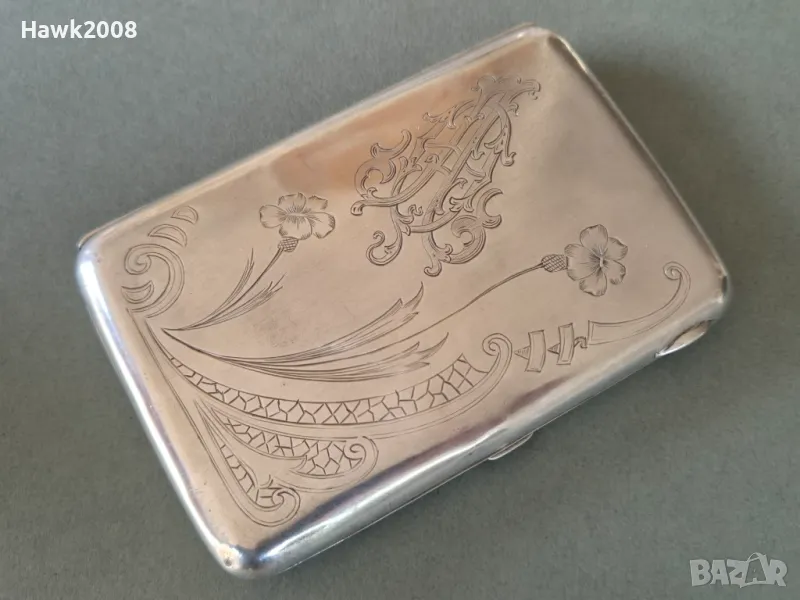 19 век Руска империя Москва сребърна 84 табакера, снимка 1