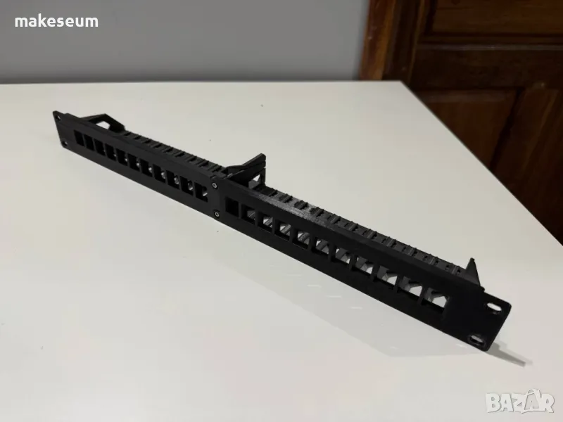22 портов незареден пач панел за 19" мрежов шкаф, снимка 1
