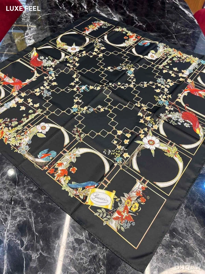 Дамски Шалове - Коприна ⚜️ Gucci , снимка 1