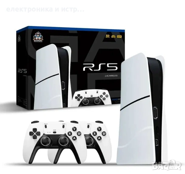 Конзола RS5, 45 000+ игри, Два безжични джойстика, 4K UltraHD , снимка 1
