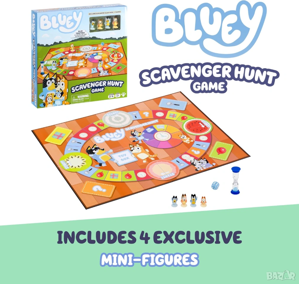 НОВА Настолна игра Scavenger Hunt Bluey/ Блуи Лов на съкровища , снимка 1