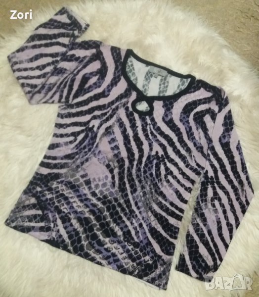 Блуза от фино еластично плетиво в люляково-розови цветове, снимка 1