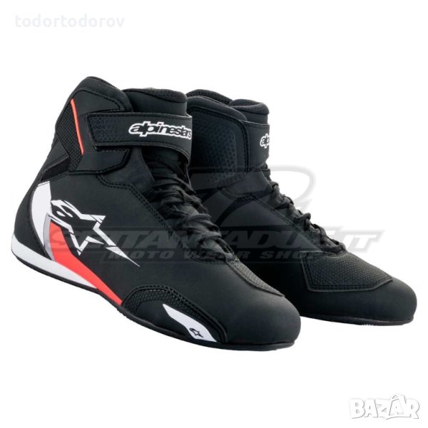 Мото Обувки ботуши ALPINESTARS Sektor BLACK/WHITE/RED,45и 46 NEW, снимка 1