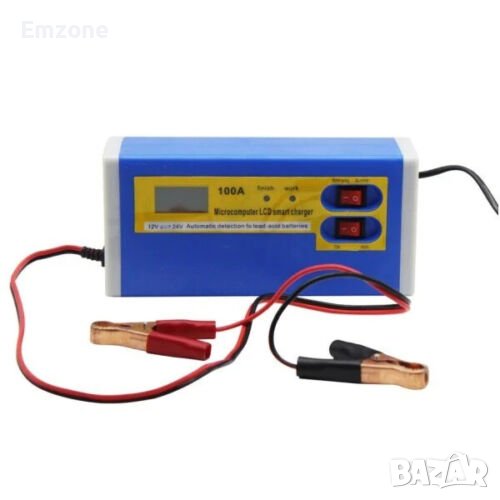 Автоматично Електронно Зарядно за Акумулатор за Кола Автомобил 12V/24V 220V / 240V 10А, снимка 1